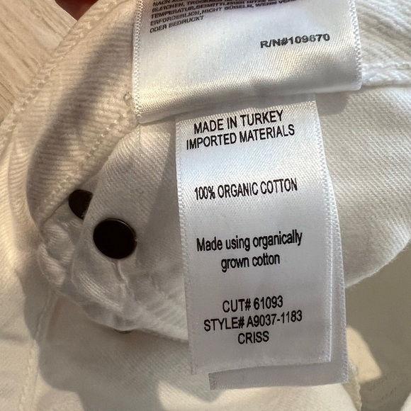 EUC Agolde criss cross straight jeans in white, SZ 27 - Picture 7 of 9